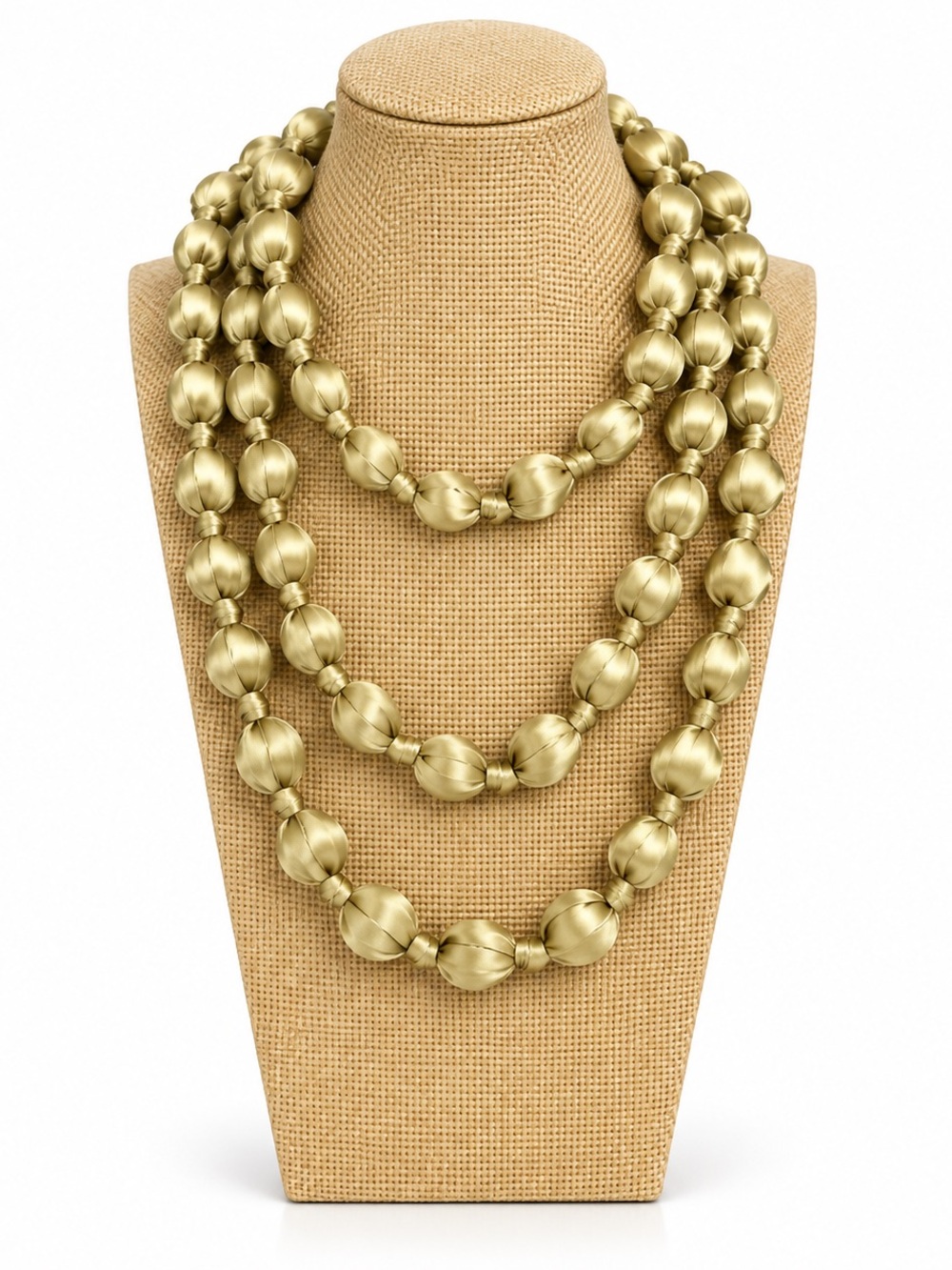 Bubble Layering Shiny Satin Statement Necklace - Women Jewelry Brand New no Tags